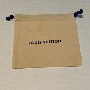 Authentic Louis Vuitton Cream empty bag with Blue Accents